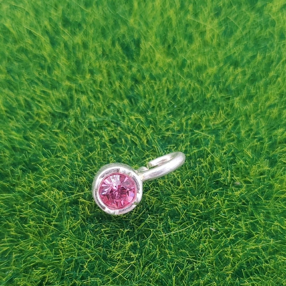 Elegant Silver and Pink Gemstone Pendant P320